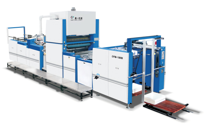 CYFM-1080B 全自動除粉OPP覆膜機(水性/油性膠水及預(yù)涂膠膜）( 鏈刀）