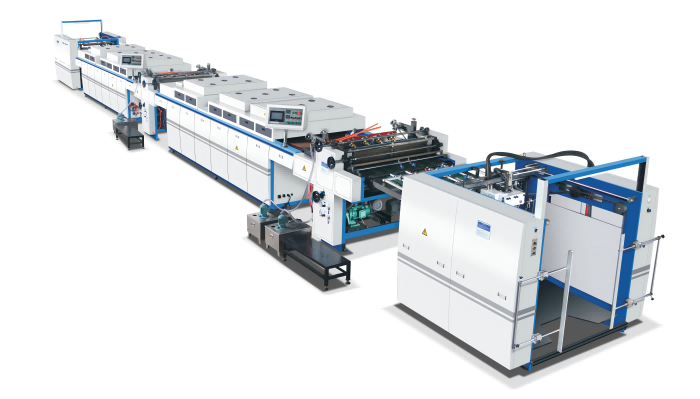 CYSG-1200D-B 全自動UV厚薄紙三輥三機頭全面上光機